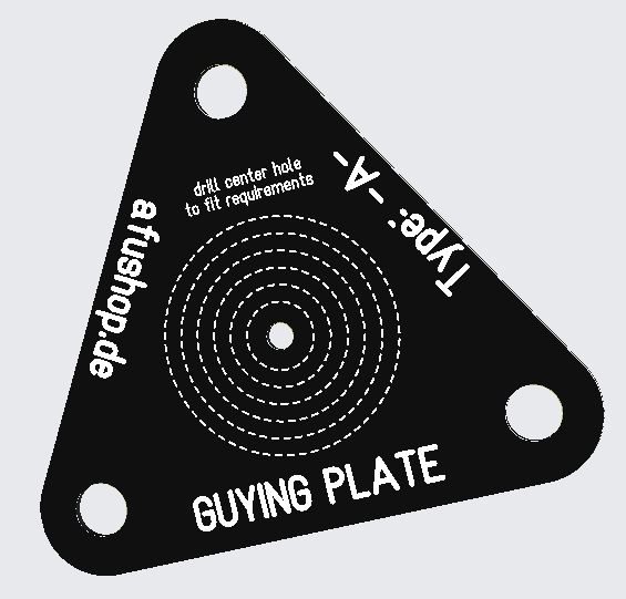 Guying Plate Abspannplatte für GFK-Mast POTA SOTA